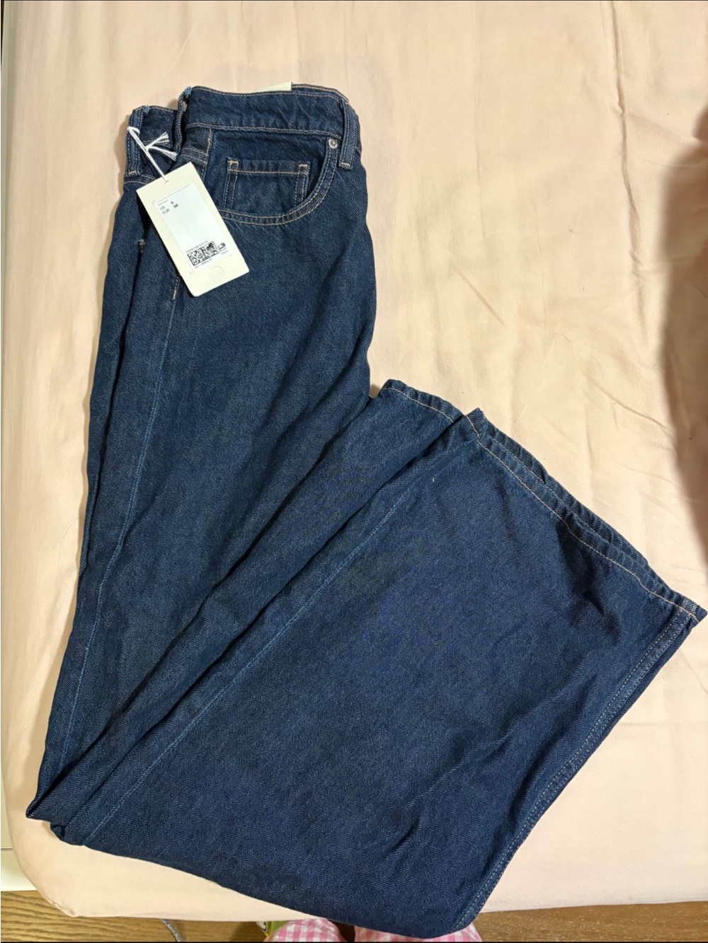 H&M Women's Dark Blue Wide-Leg Jeans NWT